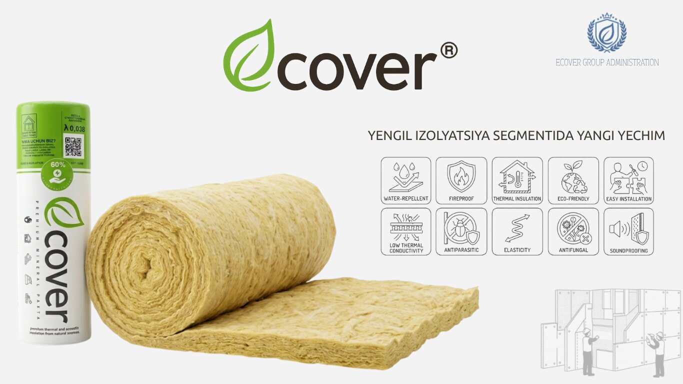 Новое решение в сегменте лёгкой теплоизоляции: минеральная вата Ecover (12 кг/м³)