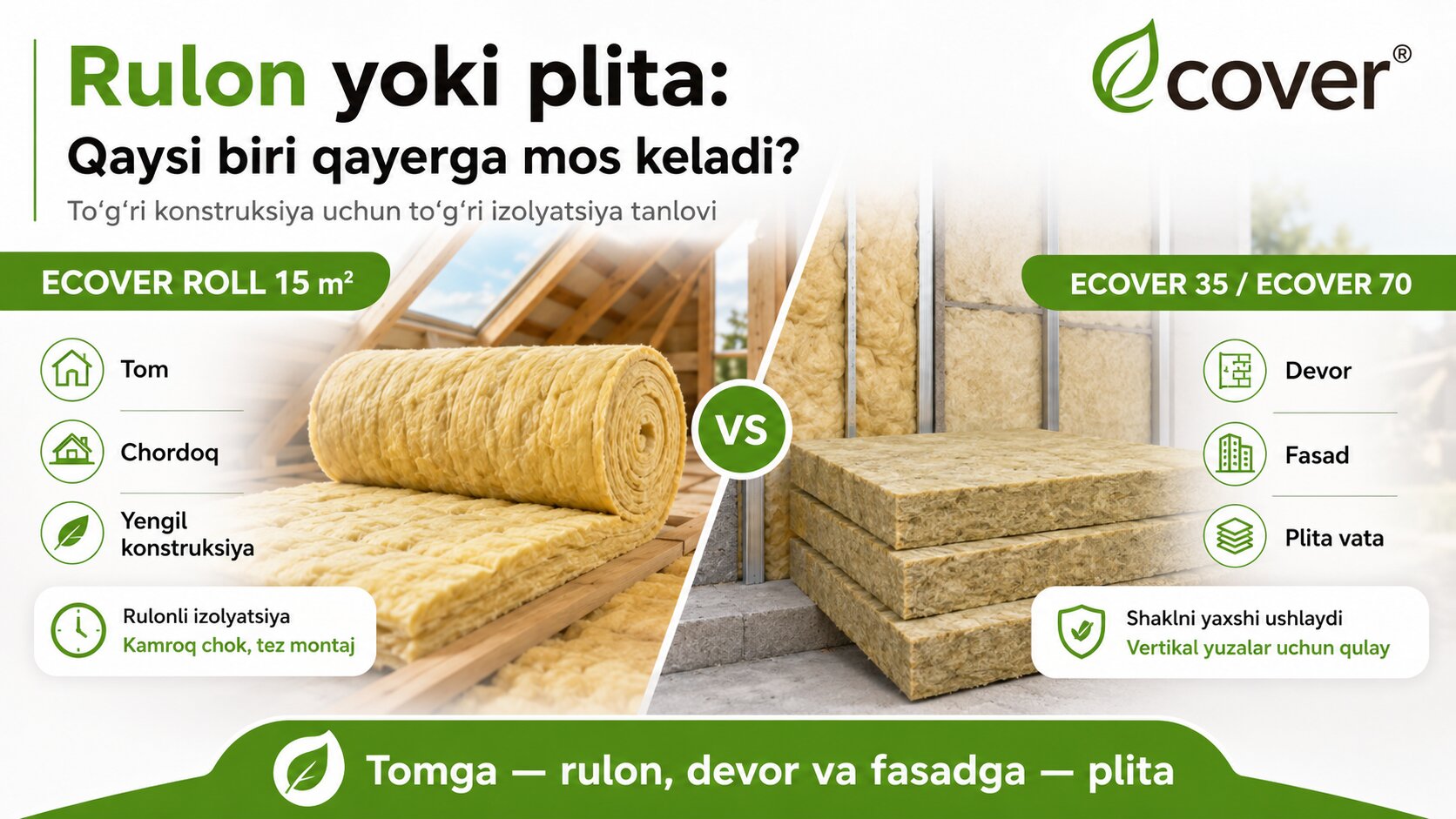 Рулон или плита: что и куда подходит лучше?